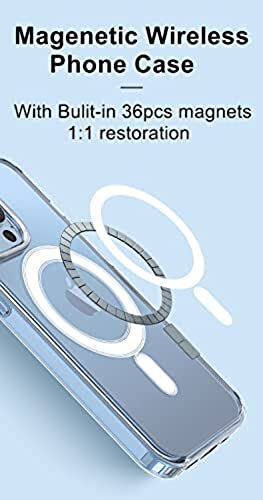 Magnetic Safe Iphone 13 Pro Clear Case With Wireless Charging, Shockproof Phone Bumper Cover, Anti-Scratch Clear Back #TOP5