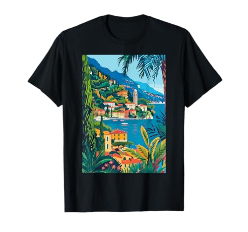 Lake Como Art Italy Aesthetic T-Shirt