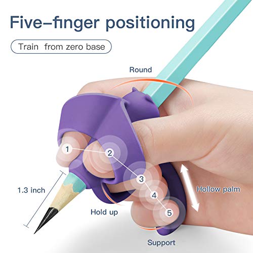 5 Stage Progressive Pencil Grips For Kids Handwriting Writing Aid Tools Trainer Posture Correction Finger Pen Grippers For Toddlers 2-4 Preschool Classroom Must Haves Back To School Supplies(5Pcs) #TOP3