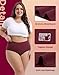 INNERSY Period Underwear for Women High Waisted Leak-Proof Postpartum Menstrual Panties 3-Pack (Rose Print, Large)
