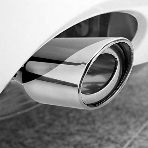Image of Dsycar Universal 1.75-2.75 inch Curved Exhaust Tips - Silver