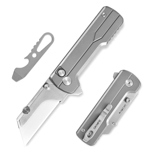 Image of OKNIFE U1 Ultra Titanium Pocket Folding Utility Knife, Ceramic Blade