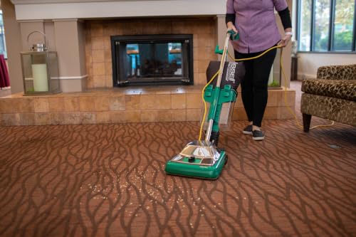 Image of Bissell BigGreen Commercial BG101DC ProCup Comfort Grip Handle Upright Vacuum with Magnet, 870W, 12 inch Vacuum Width