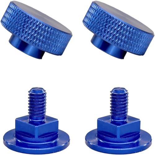 Image of Welding Hood Fasteners Pipeliner- Headgear Replacement Parts Helmet Accessories- Aluminum Longer Screws(Knurled-Bule)