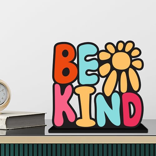 Image of Artvibes Be Kind Motivational Quotes Table Decor for Office Desk | Home Decoration Items | Living Room | Modern Art Wooden Showpiece Decorative Gift item (SP 1180)