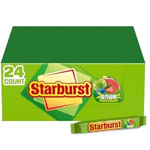 STARBURST Sour Chewy Candy Snacks, 2.07 Oz Pack, 24 Count