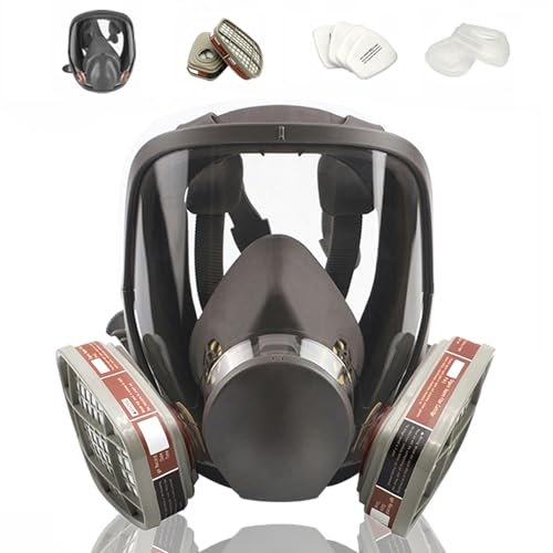 Aoner Reusable Full Facepiece, Full Face Cover Protection from Dust and Organic Vapors, Perfect for Paint, Sanding, Polishing, Spraying and Other Work