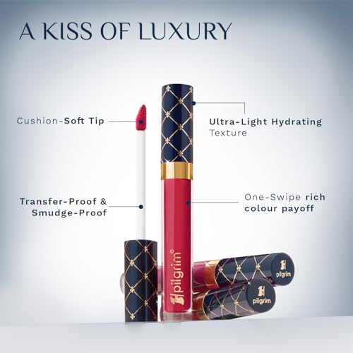 Image of Pilgrim Oh So Creme! Premium Matte Liquid Lipstick | Most Lightweight & Transfer-proof Lipstick | Highly Pigmented & Long-Lasting | 3.5ml (French Red-12)