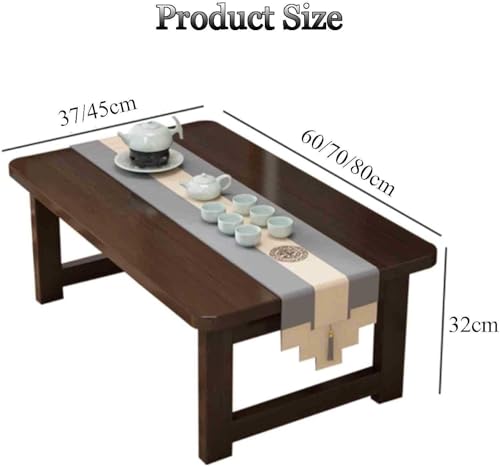 Table basse pliante japonaise bois massif salon meuble bas moderne