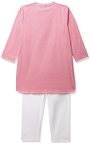 Image of Amazon Brand - Jam & Honey Regular Boys Kurta Sets PJ-SLUB Lt Pink 4-5 Years