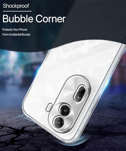 Image of WOW IMAGINE Crystal Clear Transparent Back Case Cover for Oppo Reno 11 Pro 5G | Full Device & Camera Protection Shockproof TPU Silicone Back Cover Case - Transparent