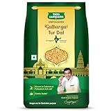 Tata Sampann Unpolished Gulbarga Tur Dal, 1kg, GI Tagged Premium Patka Dal, Grown in Calcium & Potassium Rich Soil, Cooks Faster, Sourced from Gulbarga, Karnataka