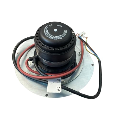Absaugung - Rauchabsaugung für Pelletöfen mit ECOFIT 2RECA3-Motor und Laufrad aus AISI 430-Stahl.