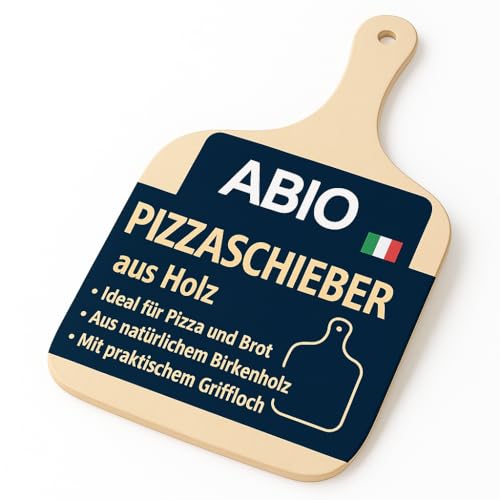 Abio Pizzaschieber Holz 32x22cm Pizzaschaufel Pizzabrett...