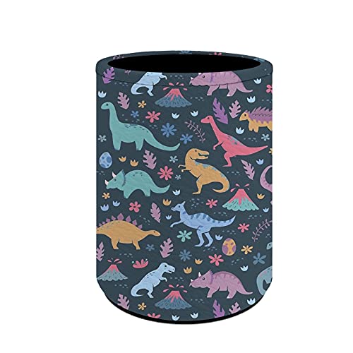 KUIFORTI Joli pot à crayons dinosaure pour enfants - En cuir synthétique - Pour bureau, bureau, maison, école, maquillage - Pour femmes et filles Cover