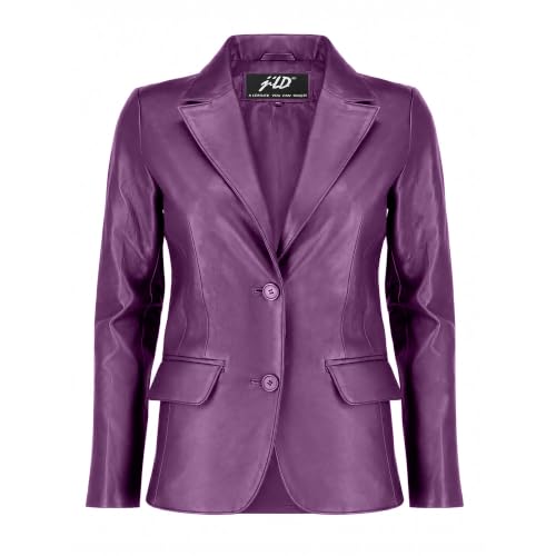 Image of Jild Classic Style Leather Blazer Women - Casual Coat Leather Jacket Women