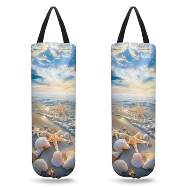 Cute Otter Plastic Bag Holder Trash Crocery Bag Storage Dispenser 2 Pack Wall Mount Plastic Bag Organizer Kitchen Decor Hanging Storage Bag Dispenser for Home Travelling