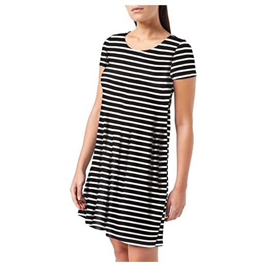 ONLY Damen onlBERA Back LACE UP S/S Dress JRS NOOS Kleid, Mehrfarbig (Black Stripes: Cloud Dancer), 38 (Herstellergröße: M) 8 ONLY Damen onlBERA Back LACE UP S/S Dress JRS NOOS Kleid, Mehrfarbig (Black Stripes: Cloud Dancer), 38 (Herstellergröße: M)