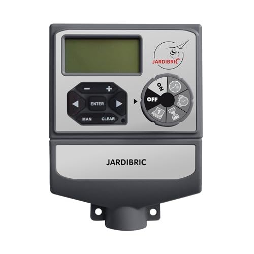 Jardibric – Programador electroválvula de 9 V 4 vías – Simplifica el riego de tu jardín con un Programador práctico y económico