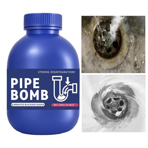排水管詰まり除去剤 | 300グラム 下水道汚れプランジャー,トイレ詰まり溶解剤 | 下水道汚れ、床、キッチンシンク、RV、アパート、家、洗面台用