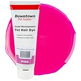 Downtown Pet Supply - Pink Semi-Permanent Dog Hair Dye - Safe & Easy Temporary Color - Hypoallergenic - 1 Count (Pack of 1) - Tube Dispenser