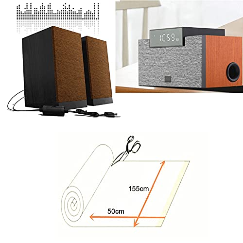 Flushbay Speaker Grill Cloth Brown Speaker Fabric Cover Material Vintage Dustproof Home Speakers/Media Cabinet/Stage Speakers/Ktv Boxes Repair Fabric 19.7"X61.02" (Light Brown) #TOP1