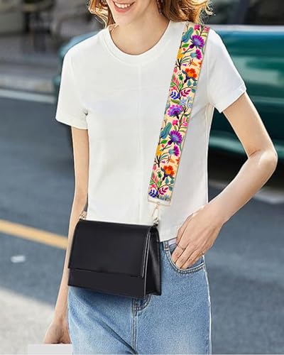 Image of Purse Strap Replacement Crossbody 2 inch Wide Shoulder Strap, Cute Handbag Strap Bag Strap Replacement Belts Adjustable