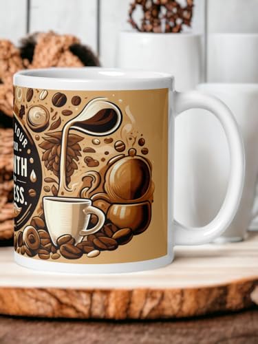 Image of Better Gift Flowers Brew Your Coffee Mug, Round Shaped Multicolor Themed Coffee Mugs, Mug for Gifting, Gifting Items for Family, Friends & Closed Ones