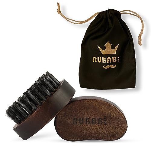RUBAB MEN Travel Friendly Nylon Bristle Beard Brush for Men | Tame your Beard in Perfect Shape and Style Anywhere and Everywhere!