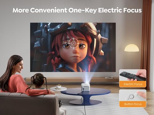 Mini 5G WiFi and Bluetooth 5.2 Projector, YABER 18000 Lumen 1080P, with ±40° Keystone Correction - Portable for Phone, TV Stick, Laptop, PS5