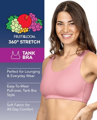 Image of Fruit of the Loom Women's Cotton Tank Bra for Women - Ultimate Comfort & Breathable Fit