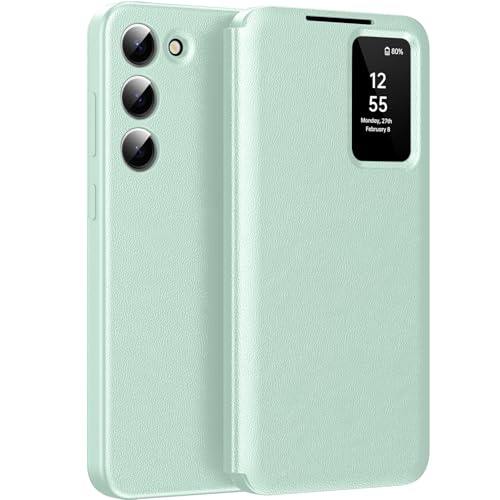 Étui pour Samsung S25 Smart View Ailicici housse portefeuille en cuir pour Galaxy S25 5G