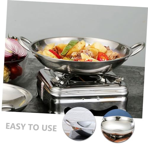 Wok de acero inoxidable Mobestech para cocina y hogar miniatura 4