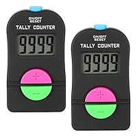 IWILCS Digitaler Handzähler, 2 Stücke Golf Sport Digitaler Zähler, Elektronische Hinzufügen Subtrahieren Manuelle Klicker, Digital Kleiner Golf-Sport-Zähler, mit Trageband, 0-9999