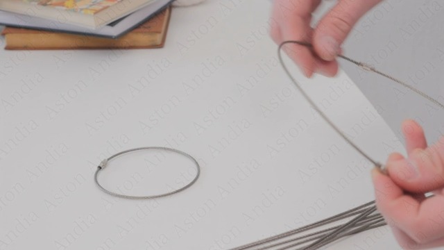 Chainsteel Wire Strong Toughness Cable Key Chain Stainless Steel Keychains Wire Keychains(10Pcs,15Cm*1.5Mm), Silver