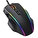 Dacoity Gaming Maus, Gaming Mouse mit 8 Programmierbare Tasten und Einstellbar 8000 DPI, RGB Beleuchtung PC Maus mit Kabel,USB-Wired Mouse mit Feuertaste ergonomisches für MMO,FPS,MOBA,Windows,PC,Mac
