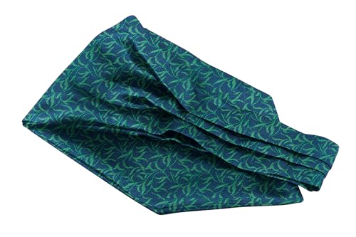 Image of BLACKSMITH Jacquard Microfiber Neckwear Ascot and Matching Pocket Square Set for Men