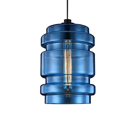 Lampe suspendue en verre violet pour ambiance chic de salle à manger et café