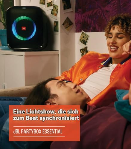 JBL Partybox Encore Essential Audio-Lautsprecher, schwarz, ohne Mikrofon, Schwarz – Ansicht 4