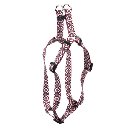 Image of Yellow Dog Design Standard Step-In Harness, Aztec Red, Small 9 inch - 15 inch