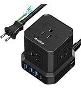 8AC 6USB 雷ガード 過負荷保護 1500W タワー式電源タップ 縦 71mI68uZslL._AC_UL210_SR210,