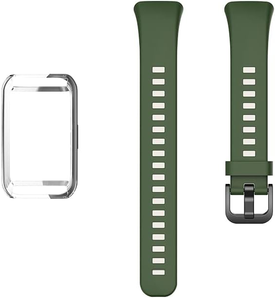 Premium Soft TPU case Rubber Replacement Straps for Huawei Band 6/Honor Band 6 Smart Watch