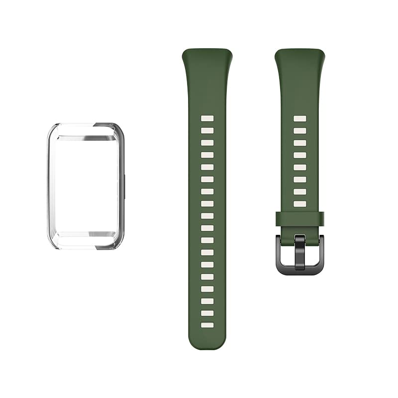 Premium Soft TPU case Rubber Replacement Straps for Huawei Band 6/Honor Band 6 Smart Watch
