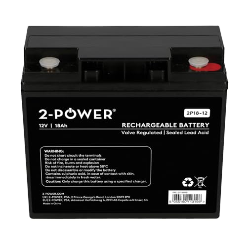 Image of 2-Power 12V 7Ah SLA Battery Sealed Lead Acid Rechargeable Battery UPS Home Alarm Mobility Scooter Replaces APC RBC17, RNC2, Lucas LSLA7-12, Panasonic LC-R127R2PG, Yuasa NP7-12, Y7-12