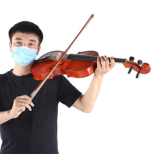 Estojo para Viola Profissional, Viola Iniciante Com Estojo para Arco Instrumento de Cordas Cor de Br