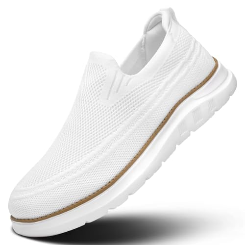 Image of Men's Walking Boat Shoes Slip On Casual Loafers Non Slip Comfortable Lightweight Work Driving Shoes