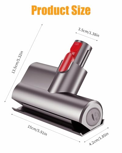 SOBEAU Mini Turbinendüse für Dyson V7 V8 V10 V11 V15 Staubsauger, Ersatzbürste Zubehör Entfernt Milben und Allergene, für Sofa, Autositz, Sessel
