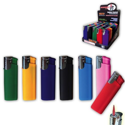 Pack de 10 encendedores resistentes al viento con llama de soplete miniatura 1