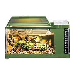 Kampffisch Aquarium,Aquarium Komplettset Mit LED Beleuchtung Und Filtersystem – Automatische Temperaturüberwachung Mit Leiser Pumpe Für Wasser Als Schreibtisch-Accessoire