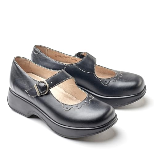 Dromedaris Women’s Selma Comfort Mary-Jane Shoe - Arch Support + Rocker Bottom4